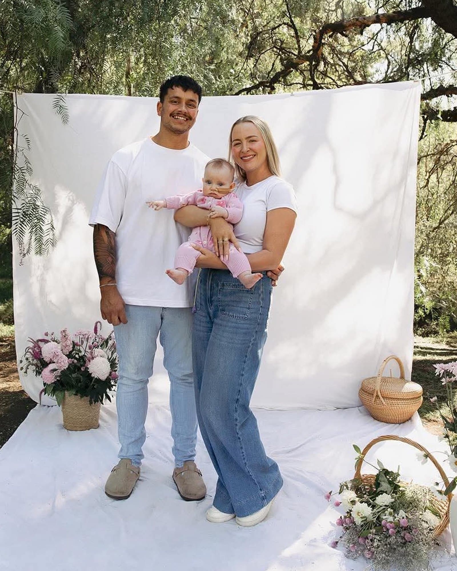 Cameron Mills with his family